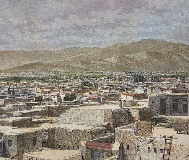 HAMADAN ET L'ELVEND. Vue prise du toit d'une maison arm&eacute;nienne, au sud-est